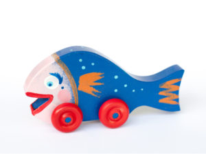 Blue Fish Car Image