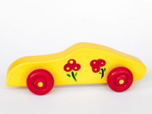 Yellow Red Wheels Car Image